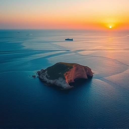 El ic&radic;&ge;nico islote de Es Vedr&radic;&dagger; al atardecer en Ibiza